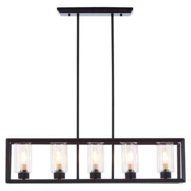 Aliko 5 Bulb Matte Black Ceiling Light