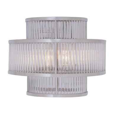 Salasco 3 Tier Nickel Finish Glass Wall Light