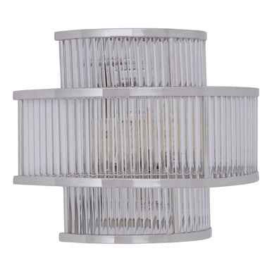 Salasco 3 Tier Nickel Finish Glass Wall Light