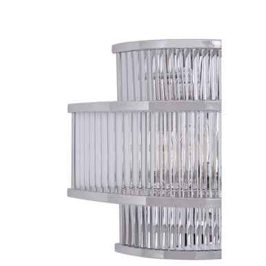 Salasco 3 Tier Nickel Finish Glass Wall Light