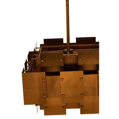 Karlo Metal Brass Finish Pendant Light With Eight Bulbs