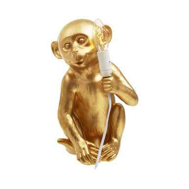 Boho Gold Finish Monkey Lamp
