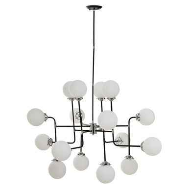 Abira Black And Chrome 16 Arm Pendant Light
