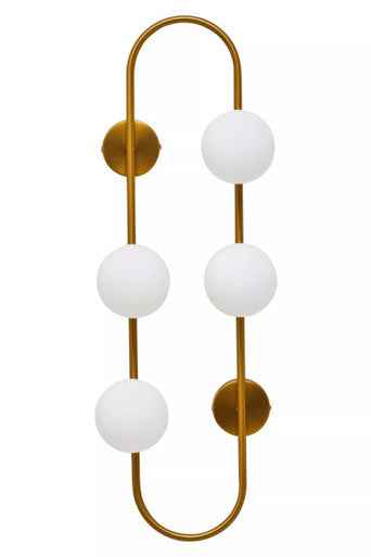 Abira Four Bulb White Glass Wall Light