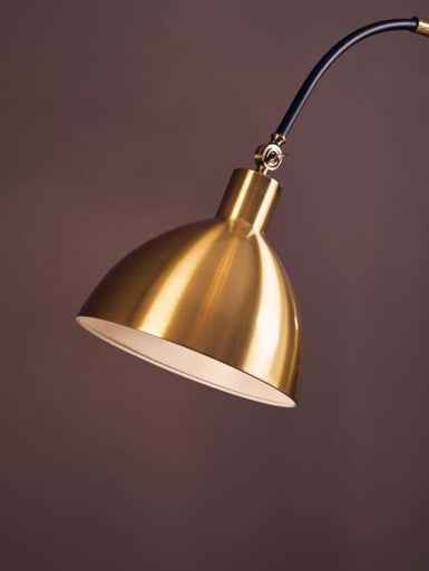 Newton Gold Finish Metal Shade Floor Lamp