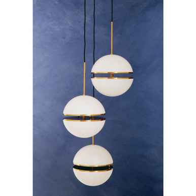 Abira Three Ball Brass Pendant Light