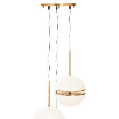 Abira Three Ball Brass Pendant Light