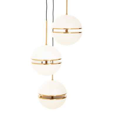 Abira Three Ball Brass Pendant Light