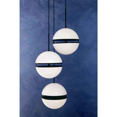 Abira Three Ball Matte Black Pendant Light