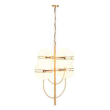 Abira Four Ball Brass Pendant Light