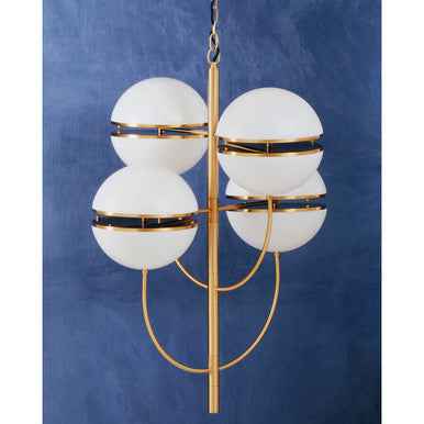 Abira Four Ball Brass Pendant Light