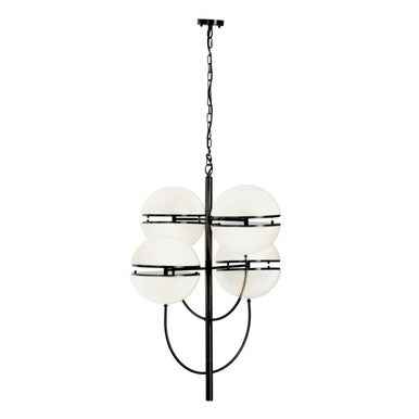 Abira Four Ball Black Pendant Light