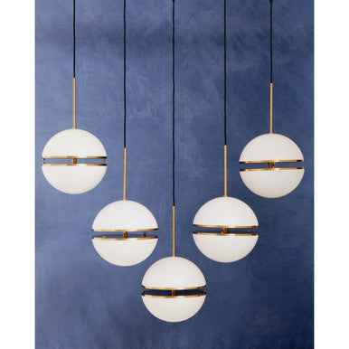 Abira Five Ball Brass Pendant Light