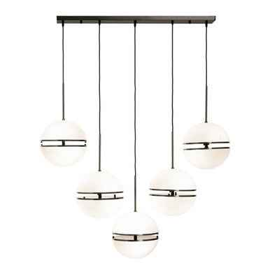 Abira Five Ball Matte Black Pendant Light