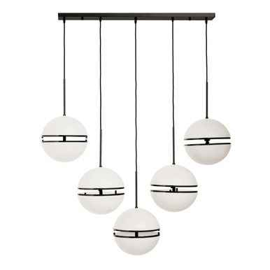 Abira Five Ball Matte Black Pendant Light