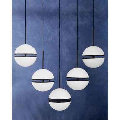Abira Five Ball Matte Black Pendant Light