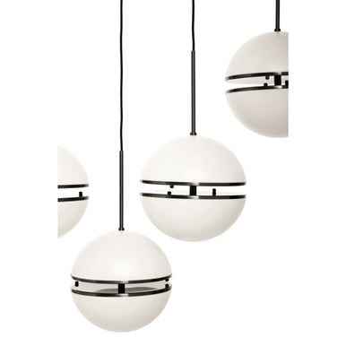 Abira Five Ball Matte Black Pendant Light