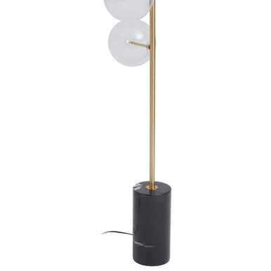 Abira Five Bulb Black Marble Base Floor Lamp