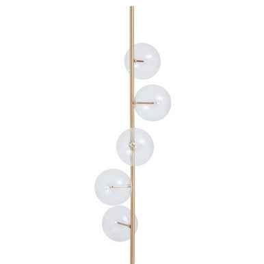 Abira Five Bulb White Marble Base Floor Lamp