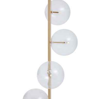 Abira Five Bulb White Marble Base Floor Lamp