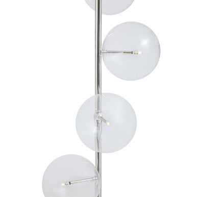 Abira Nickel And Black Marble Floor Lamp