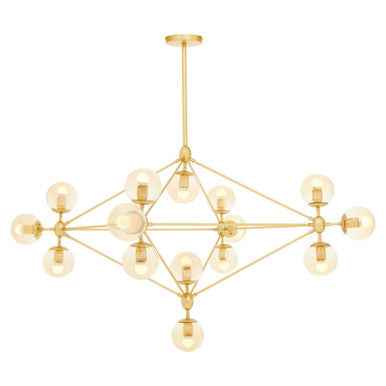 Abira Fifteen Arm Gold Finish Pendant Light