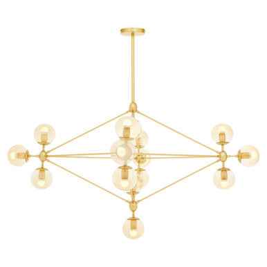 Abira Fifteen Arm Gold Finish Pendant Light