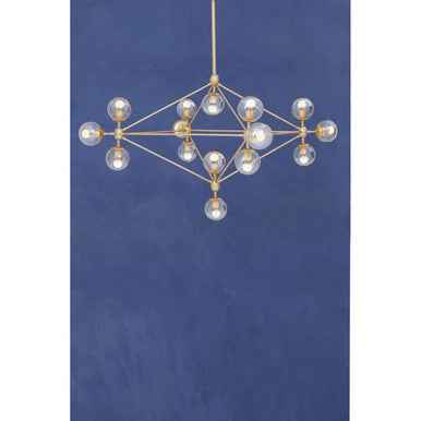 Abira Fifteen Arm Gold Finish Pendant Light