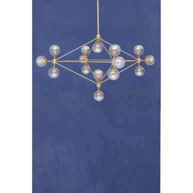 Abira Fifteen Arm Gold Finish Pendant Light