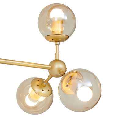 Abira Six Arm Gold Finish Pendant Light