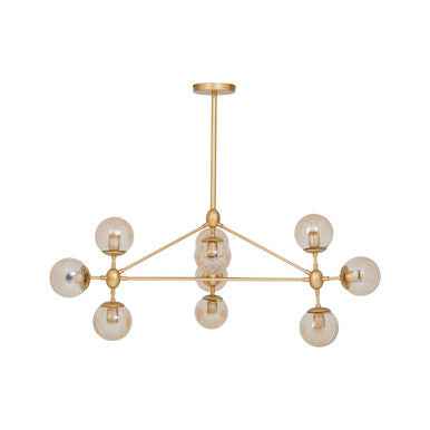 Abira Gold 10 Arm Pendant Light
