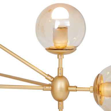 Abira Gold 10 Arm Pendant Light