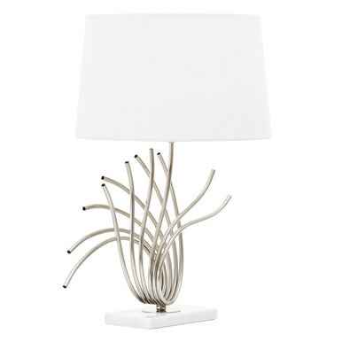 Zaha Brushed Chrome Spoke Table Lamp