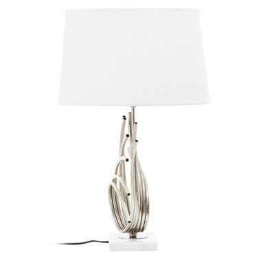 Zaha Brushed Chrome Spoke Table Lamp