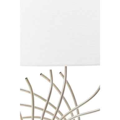 Zaha Brushed Chrome Spoke Table Lamp