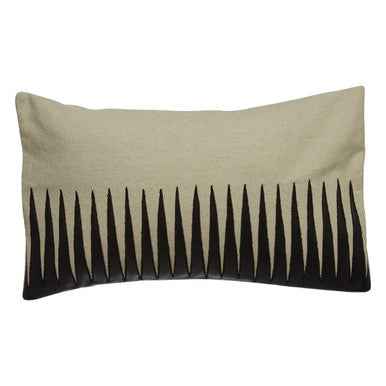 Bosie Hampstead Leather Effect and Linen Natural Cushion