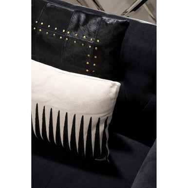 Bosie Hampstead Leather Effect and Linen Natural Cushion