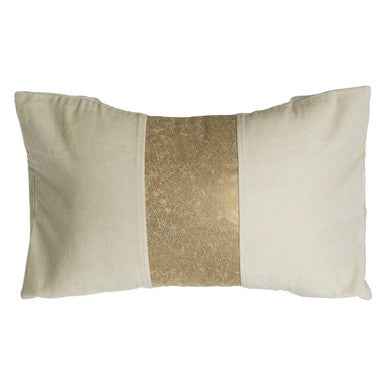 Kensington Townhouse Ivory Velvet And Gold Cushion