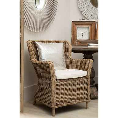 Bosie Kensington Townhouse Crush Leather Effect Silver Cushion