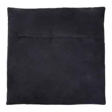 Bosie Safira Black Hair on Leather Patchwork Cushion