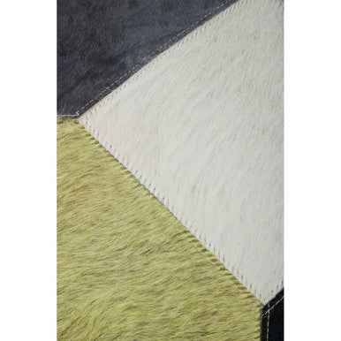 Bosie Safira Geometric Hair on Leather Patchwork Cushion