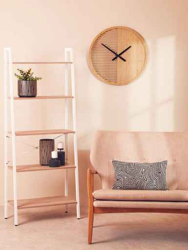 Bosie Ozella Black And White Embroidered Rectangular Cushion