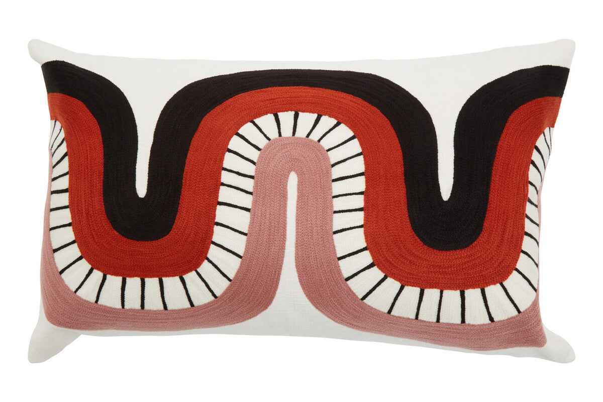 Bosie Ozella Curve Pattern Rectangular Cushion