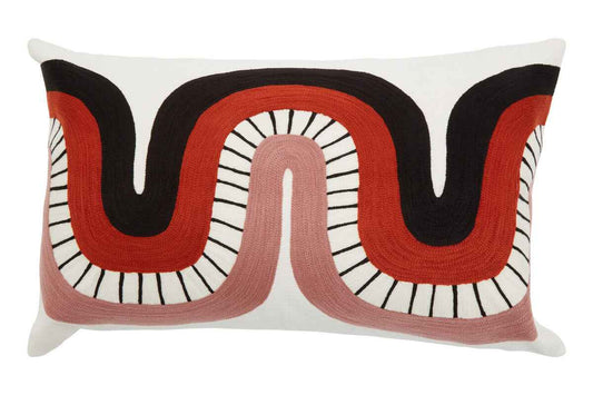 Bosie Ozella Curve Pattern Rectangular Cushion