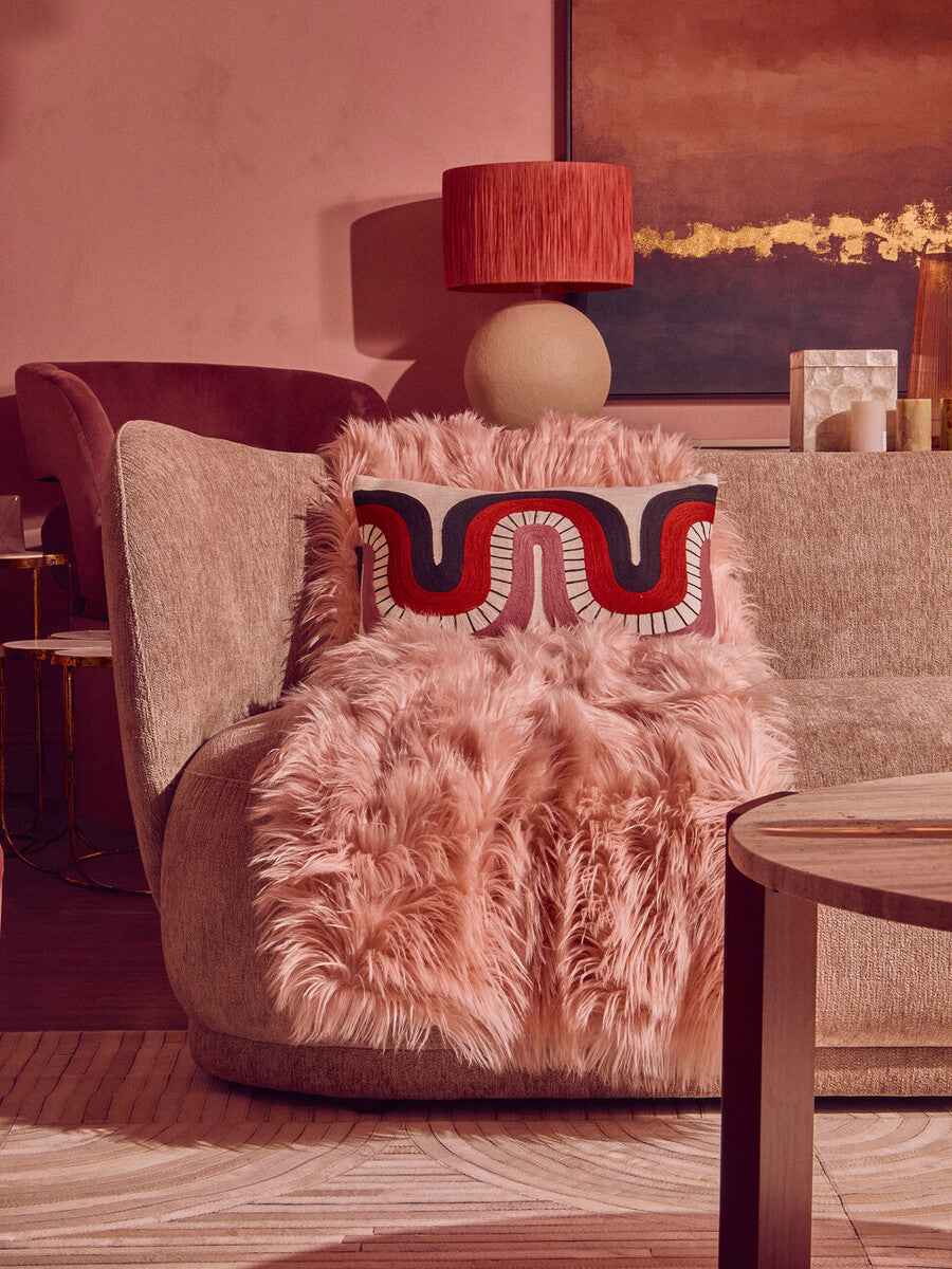 Bosie Ozella Curve Pattern Rectangular Cushion