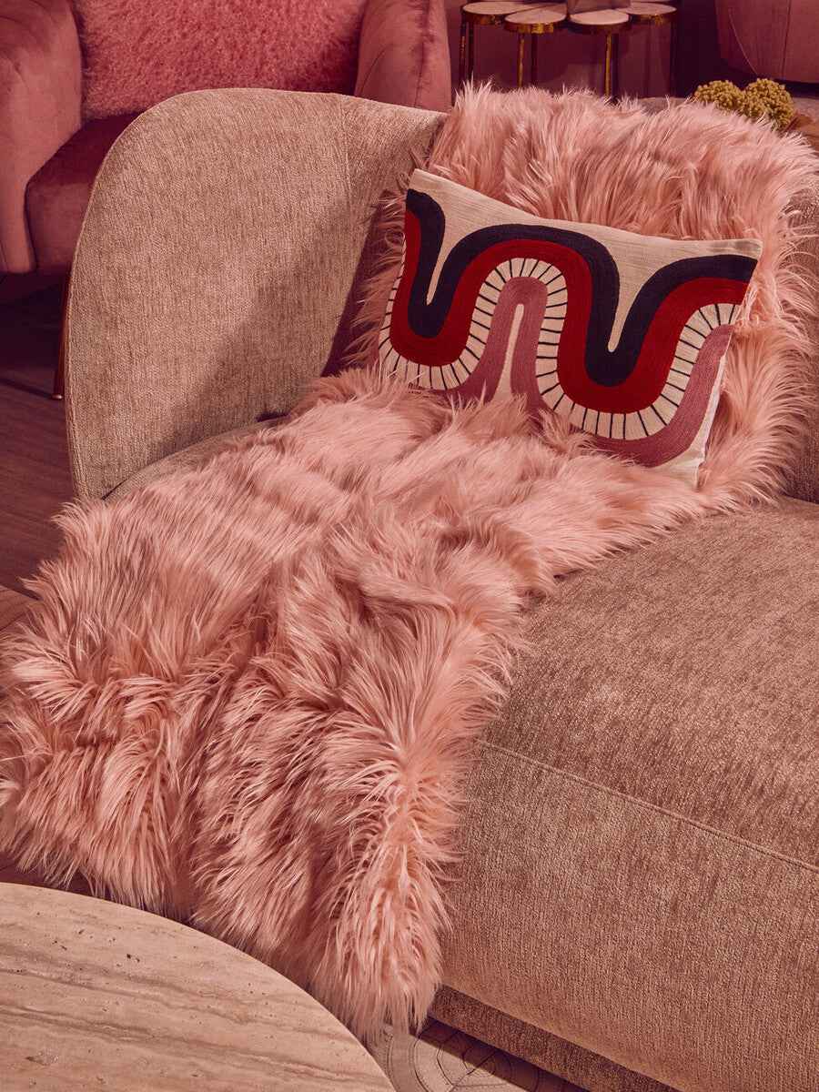 Bosie Ozella Curve Pattern Rectangular Cushion