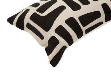 Bosie Ozella Natural And Black Rectangular Cushion