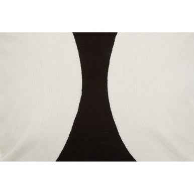 Bosie Ozella Black And White Semi Circular Design Cushion