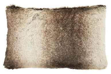 Bosie Lamina Mocha Ombre Rectangular Fur Cushion