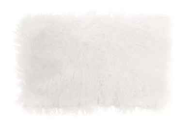Bosie Mongolian Fur White Rectangular Cushion